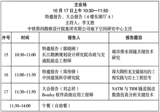 第三屆地下空間開(kāi)發(fā)和巖土工程新技術(shù)發(fā)展論壇日程